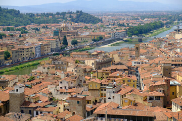 aerial view of florence italy