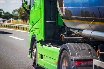 Chemical Liquids Semi Truck on Highway