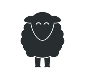 Sheep icon.  Vector sheep illustration. 
