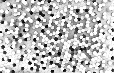 Duo tone hexagon 3D background texture. 3d rendering illustration. Futuristic abstract background.