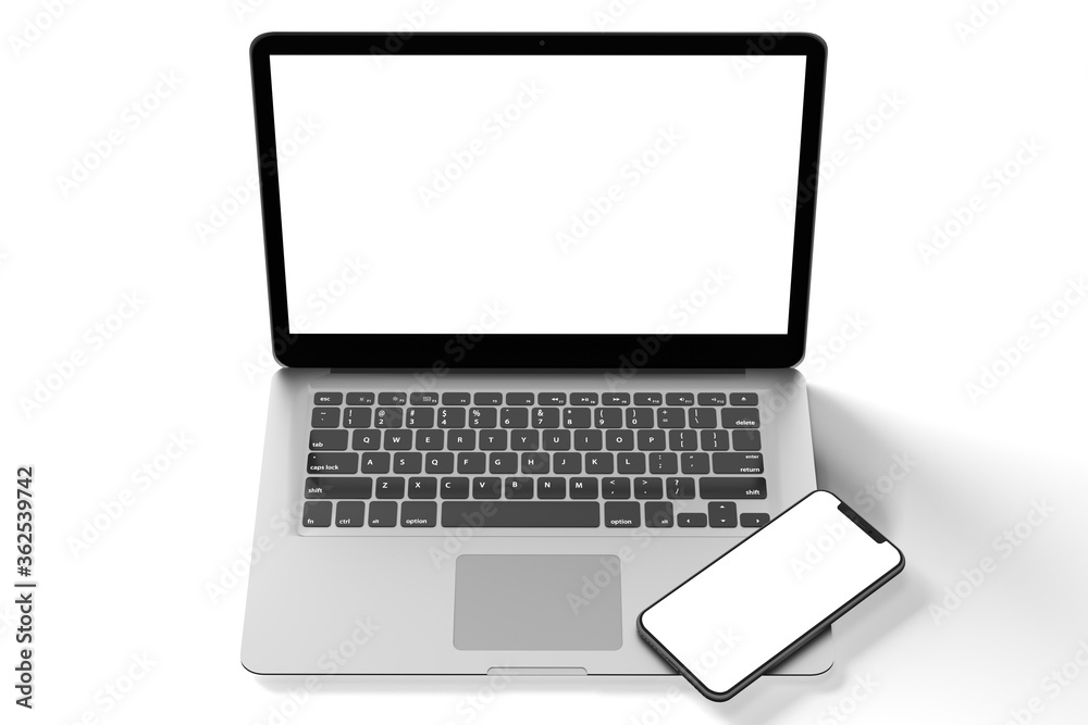 Poster mock up of device - 3d rendering