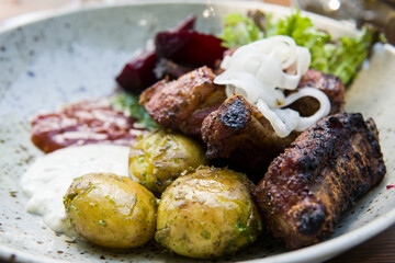 meatballs with potatoes