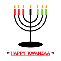 Happy kwanzaa , american design isolated on white background. Greeting card, vector illustration