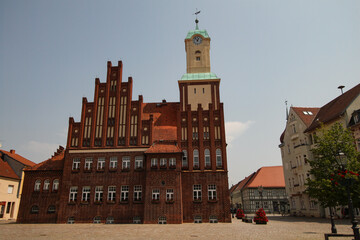 Fototapeta premium Rathaus der Kleinstadt Wittstock/Dosse 