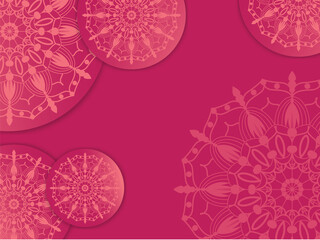 red abstract mandala patterns of different size