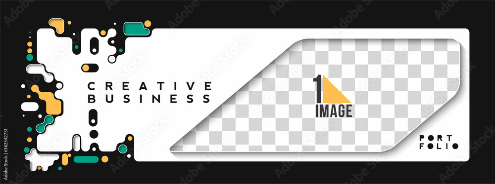 Canvas Prints modern abstract ad, web banner & header layout template.