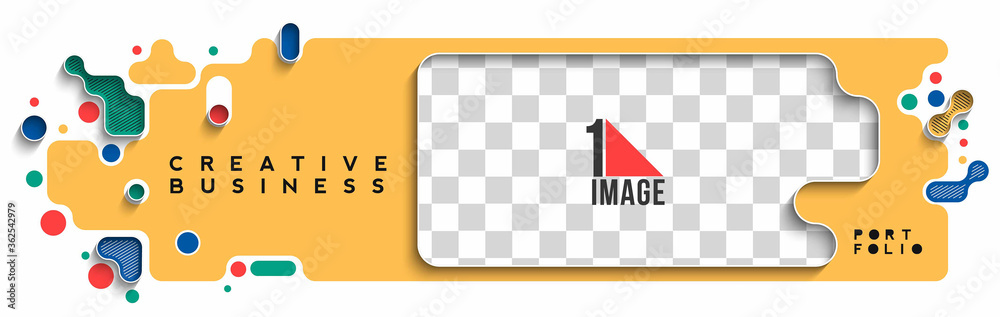 Canvas Prints modern abstract ad, web banner & header layout template.