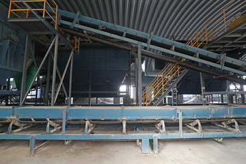 Compound fertilizer production line in a factory, China
