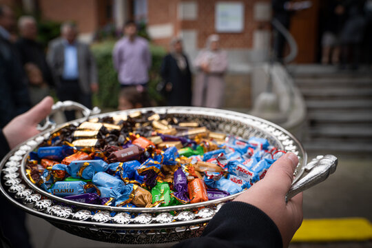 Ankara / Turkey- August 11 2019: Traditional Turkish Ramadan Sweet Sugar Candy,  Assortment of Halloween candies.