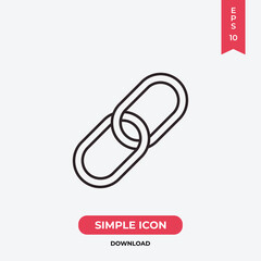 Link icon vector. Chain sign