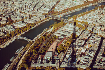 Fototapeta premium aerial view of Paris