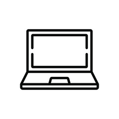 Laptop Icon, Trendy Style, Vektor Eps 10