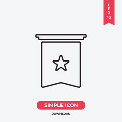 Star icon vector. Banner sign