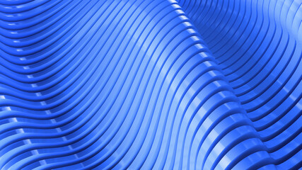 Blue abstract background with waves. Creative Architectural Concept