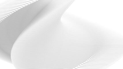 White abstract background with waves. Creative Architectural Concept