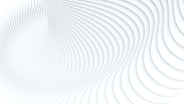 White abstract background with waves. Creative Architectural Concept © Julia