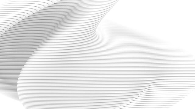 White abstract background with waves. Creative Architectural Concept