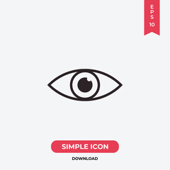 Eye icon vector. Eyeball sign