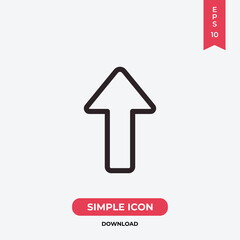 Up arrow icon vector. Upload sign