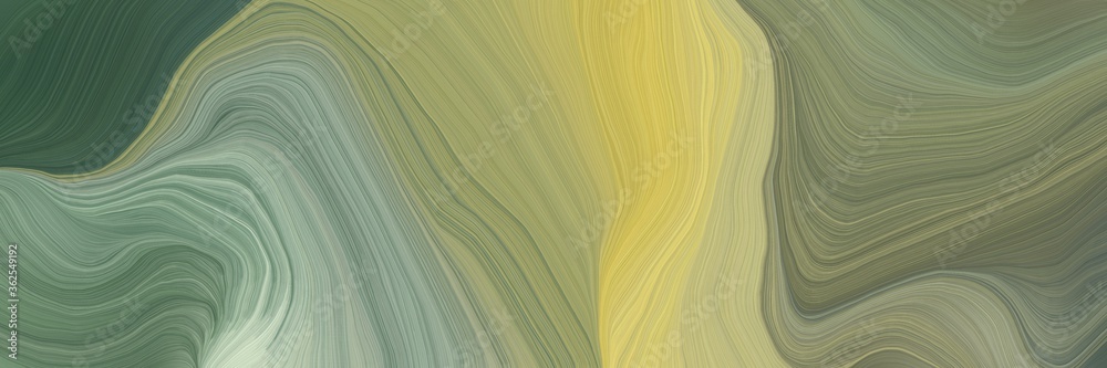 Aufkleber inconspicuous banner with colorful modern soft curvy waves background illustration with gray gray, d