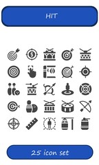 hit icon set