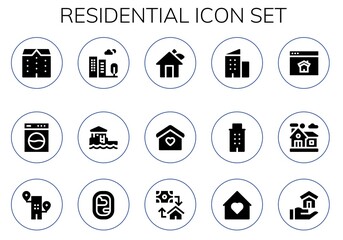 residential icon set