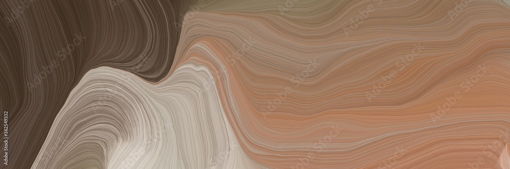 Aufkleber inconspicuous colorful modern waves background design with pastel brown, old mauve and silver color