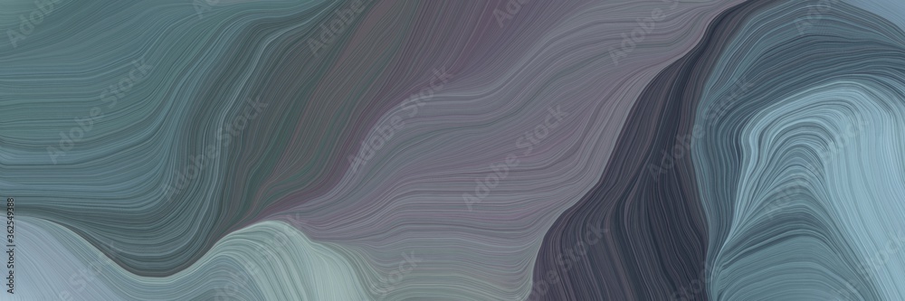 Poster unobtrusive elegant modern curvy waves background design with dim gray, dark gray and dark slate gra
