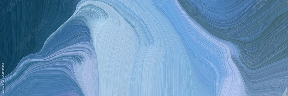 Poster unobtrusive banner with colorful smooth swirl waves background illustration with cadet blue, corn fl