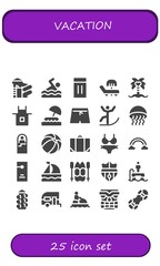vacation icon set