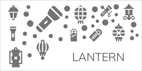 lantern icon set
