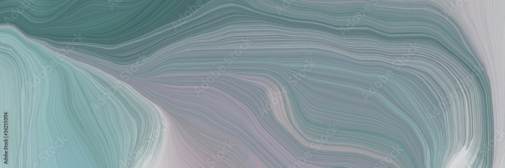 Poster unobtrusive banner with colorful elegant curvy swirl waves background illustration with light slate 
