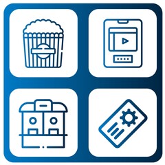 Set of ticket icons