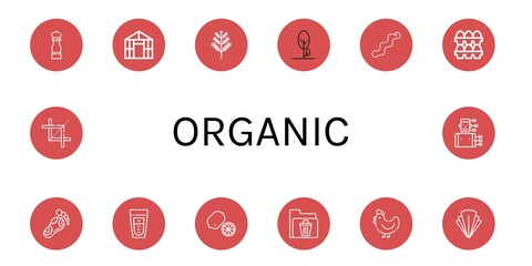 organic icon set