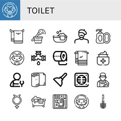 toilet icon set