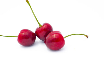 cherries, red and ripe cherries for healthy eating with vitamins and making juice