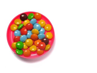 Sweet colorful candy isolated on white background