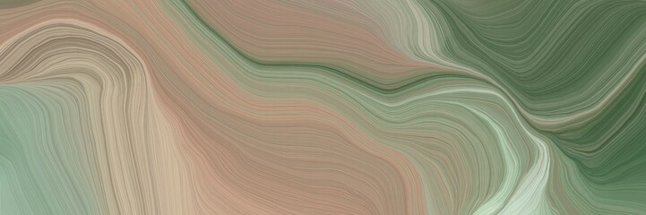 unobtrusive elegant contemporary waves illustration with rosy brown, dark olive green and tan color