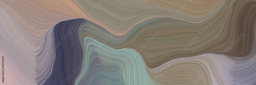 Poster inconspicuous colorful modern soft curvy waves background design with gray gray, dark slate gray and dark gray color