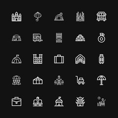 Editable 25 tourist icons for web and mobile