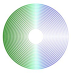 Gradient Lines in Circle Form . Spiral Vector Illustration .Technology round Logo . Design element . Abstract colorful Geometric shape . Striped border frame