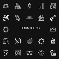 Editable 22 drum icons for web and mobile