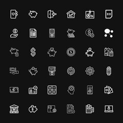 Editable 36 account icons for web and mobile