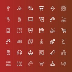 Editable 36 graphics icons for web and mobile