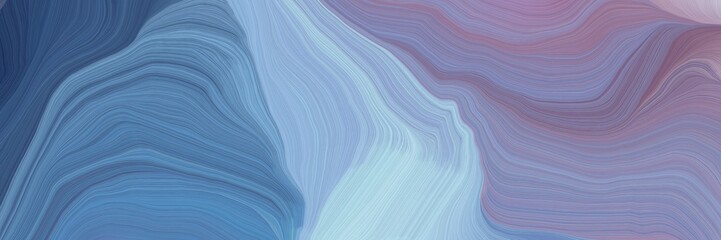 inconspicuous header with colorful abstract waves illustration with light slate gray, light blue and dark slate blue color