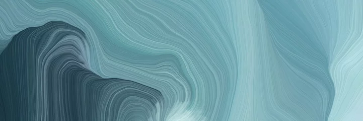 Photo sur Plexiglas Ondes fractales illustration de fond de vagues tourbillonnantes élégantes et colorées discrètes avec des couleurs bleu cadet, gris ardoise foncé et bleu clair
