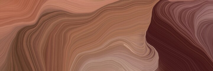 unobtrusive banner with elegant curvy background illustration with pastel brown, very dark pink and rosy brown color