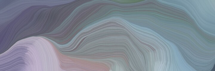 inconspicuous header with colorful contemporary waves illustration with slate gray, pastel purple and ash gray color