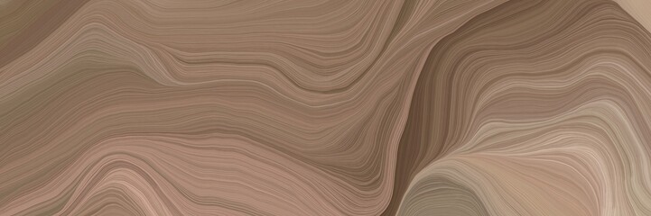 inconspicuous banner with colorful modern soft curvy waves background illustration with pastel brown, tan and old mauve color