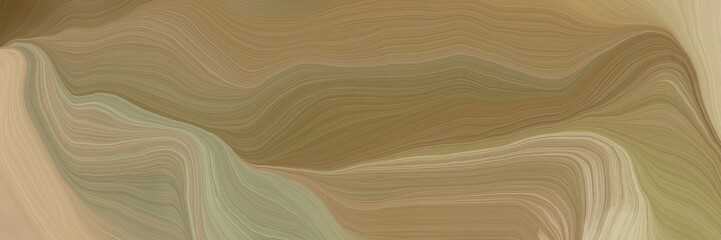 unobtrusive header with elegant smooth swirl waves background design with pastel brown, tan and dark olive green color